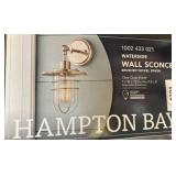 Hampton Bay Wall Sconce, Brushed Nickel Finish