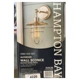 Hampton Bay Brushed Nickel Wall Sconce
