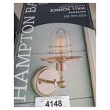 Hampton Bay Brushed Nickel Wall Sconce