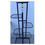 Black Metal Four-Tier Storage Shelf