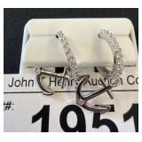 Sterling Silver Anchor Earrings