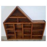 House-Shaped Wooden Shelf Unit, 26x20