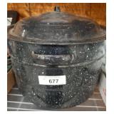 Speckled Enamelware Canning Pot with Rack