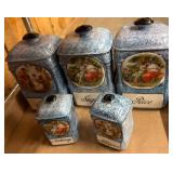 Victoria China Ceramic Kitchen Canister Set