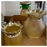 Glass Pineapple-Themed Decorative Items