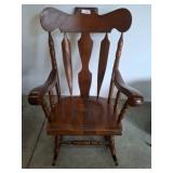Wooden Spindle Back Rocking Chair