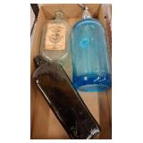 Three Vintage Glass Bottles