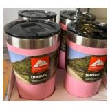 Ozark Trail Pink Stainless Steel Tumblers, Qty 4