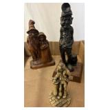 Three Figurines in Mixed Materials