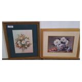 Framed Floral Prints, 23x18