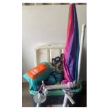 Camping Gear in Plastic Storage Bin c16