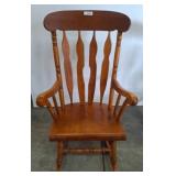 Oak Rocking Chair with Spindle Backrest