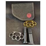 Ruger Branded Pouch, Brass Knuckles, and Magazines