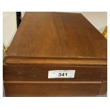 Wood Flatware Box With Assorted Silverware