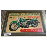 Framed Harley-Davidson Hydra-Glide Print