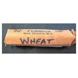 Roll of Wheat Pennies in Paper Wrapper