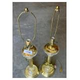 Brass and Glass Table Lamps