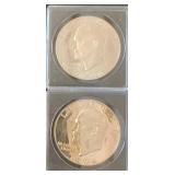 1974 & 1976 Eisenhower Dollar Coins in Cases