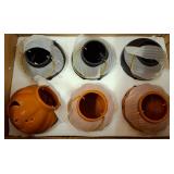 Six Ceramic Lanterns with Halloween Motifs