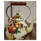 MacKenzie-Childs Floral Enamel Tea Kettle