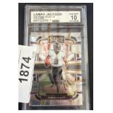 2023 Panini Select Lamar Jackson #7, Graded 10