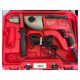 Milwaukee Corded Drill in Red Plastic Case