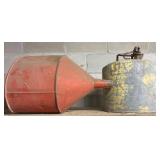 Industrial Metal Can and Funnel Set