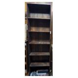 Rustic Pine Bookshelf With Six Shelves