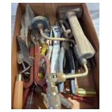 Hand Tools in Cardboard Box