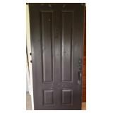 Black and White Exterior Door with Hardware