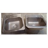 Two Stainless Steel Single-Basin Drop-In Sinks