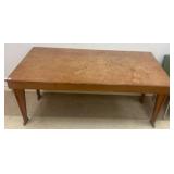 Rectangular Wood Table with Decorative Legs