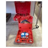 HVAC Manifold Gauge and Drill Bit Sets in Cases