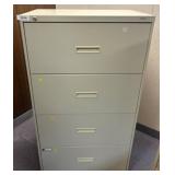 Metal 4-Drawer Lateral Filing Cabinet, 30x19x53