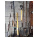 Yard Tools Including Shovels and Shears