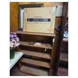 Wooden Shelf With Miscellaneous Contents