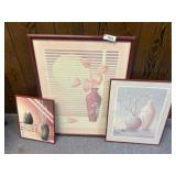 Three Framed Still Life Art Prints