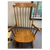 Oak Spindle-Back Rocking Chair