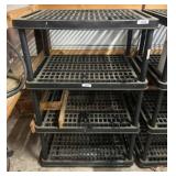 Stackable Plastic Shelving Units, Black