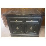 Black Wood Buffet Table with Storage