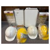 Safety Gear Lot with Hard Hats and Glasses