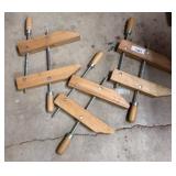 Wooden Hand Clamps with Metal Threads