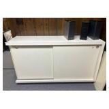White Cabinet with Sliding Doors