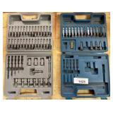 Two Drill Bit Sets in Plastic Cases