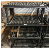 Stackable Plastic Shelving Units, Black
