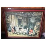 Framed Print of 18th-Century Interior Scene