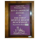 Royal Order of Jesters Framed Sign