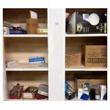 Storage Cabinet With Assorted Tools and Hardware