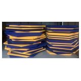 Hexagonal Felt Pads in Blue and Yellow