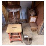 Metal Stool, Step Stool, and Iron Tool Fixture